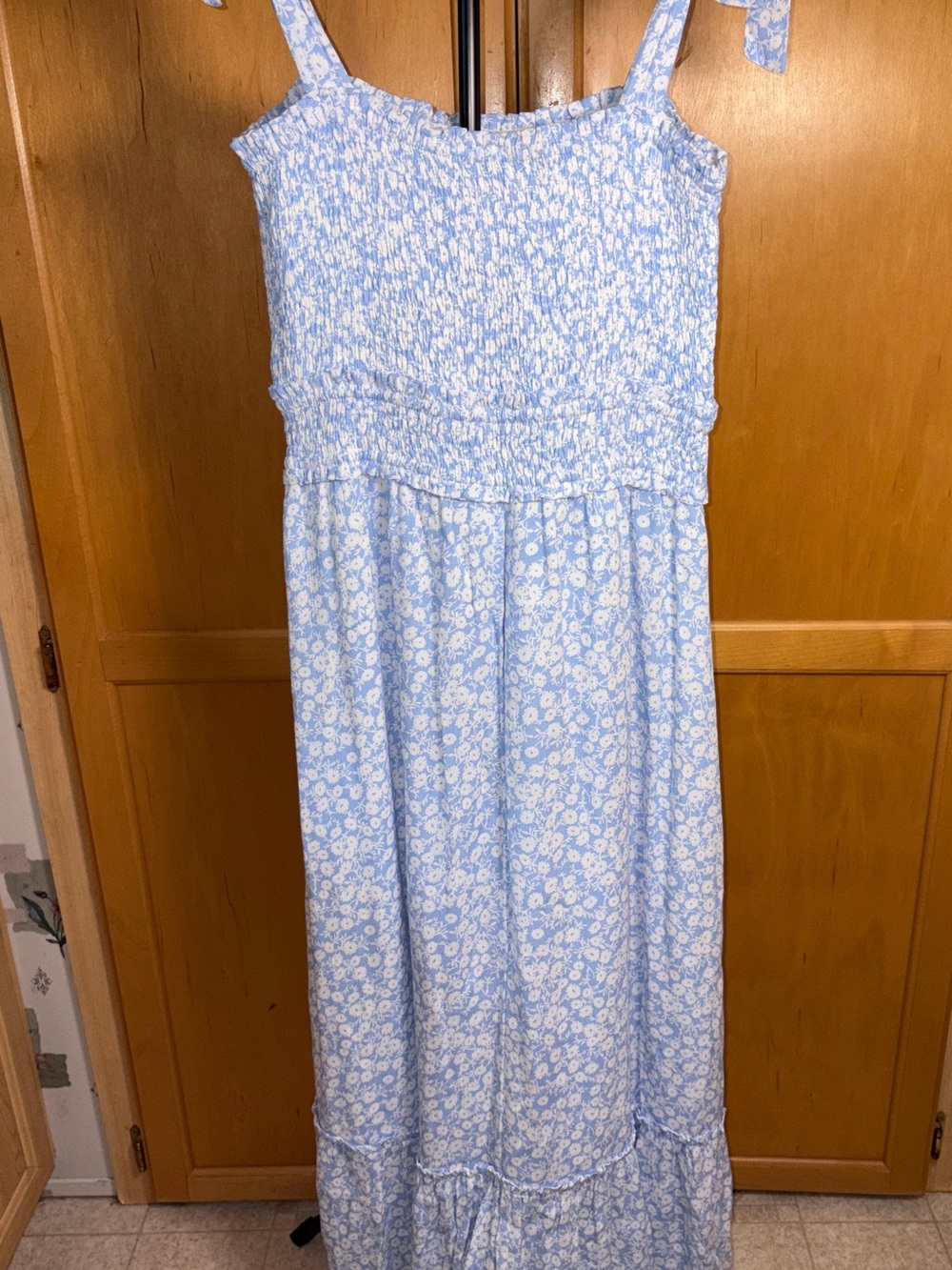 Lost + Wander Bluebelle Floral Smocked Midi Dress Womens Small CottageCore - Picture 4 of 11